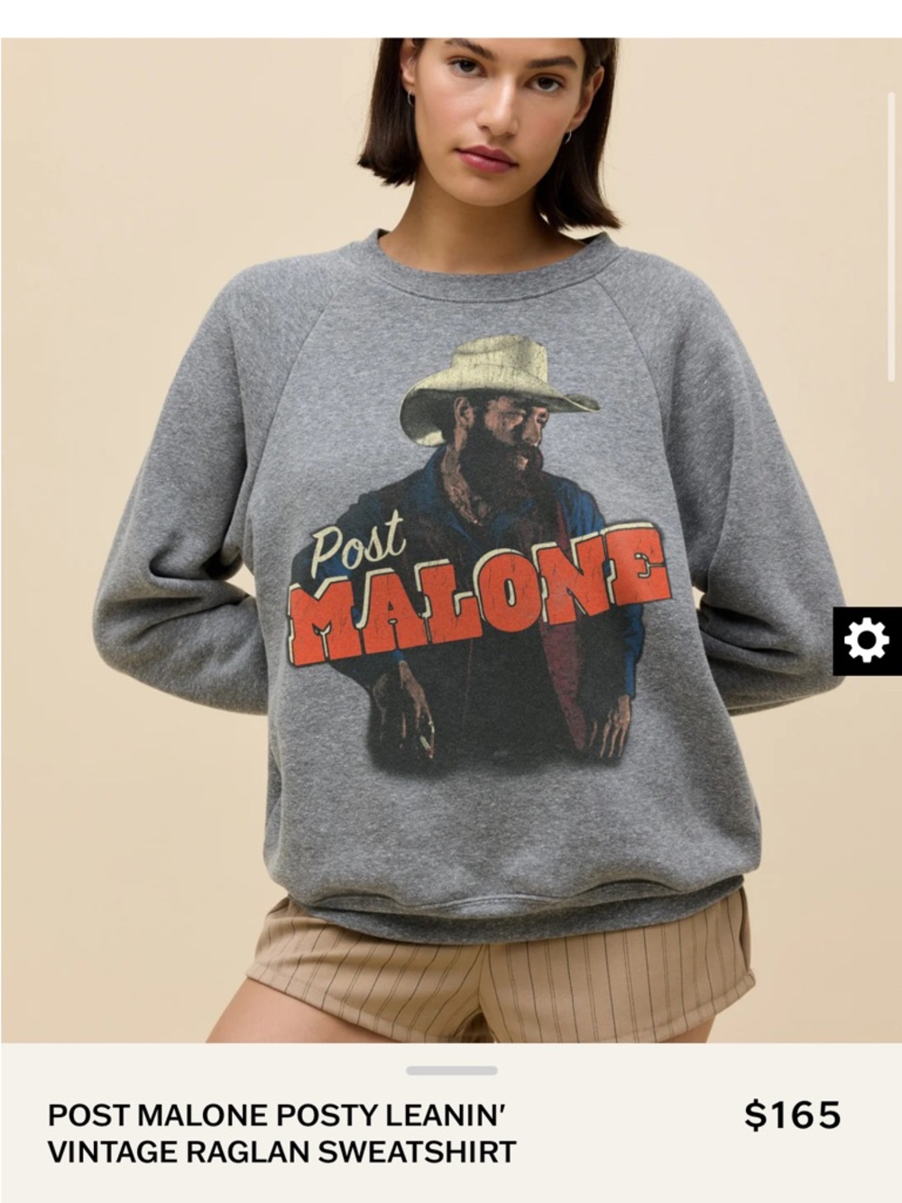 Daydreamer Gray Crewneck Sweatshirt with Orange Graphic